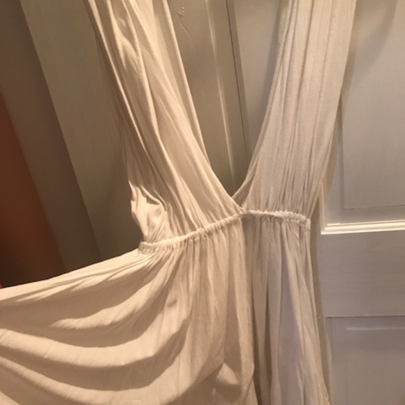 Modal Jersey Plunge Neck Dress by Bobi Size M - Picture 2 of 5